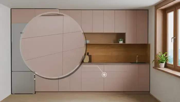 Кухня «Эрлен» 3.6 м. в цвете Розовая сакура / Sakura Pink 3114: фурнитура