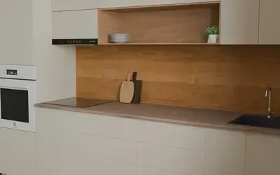 Кухня «Эрлен» 3.6 м. в цвете Светлая дюна / Sahara Cream 3019 ракурс 3