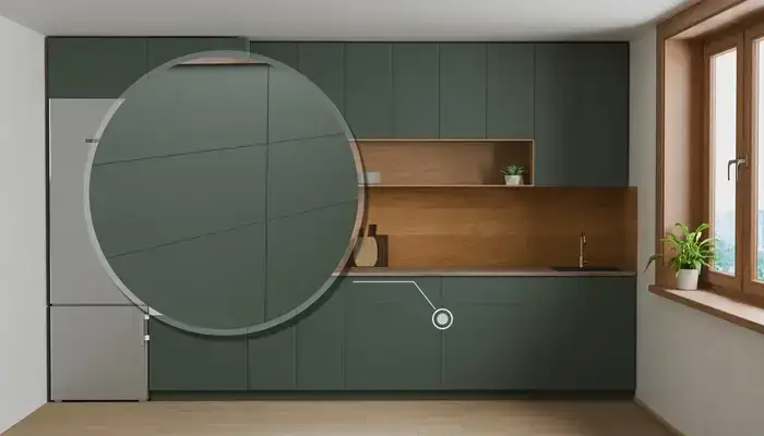 Кухня «Эрлен» 3.6 м. в цвете Лесной зелёный / Forest Green 3027: фурнитура