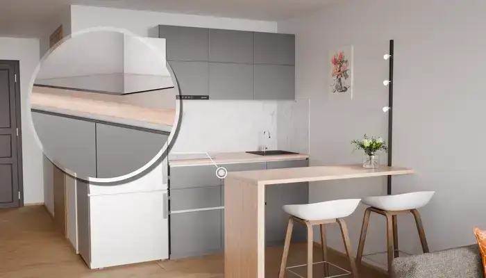 Кухня «Айрел» 1,4 м. в цвете графитовый серый / Royal Grey 3022: фурнитура