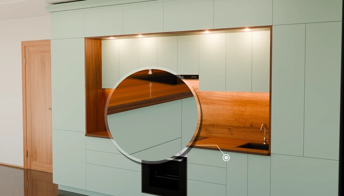 Кухня «Норви» 3,8 м в цвете спокойный зелёный / Relax green 735: фурнитура