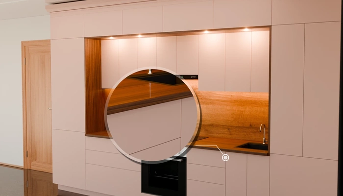 Кухня «Норви» 3,8 м в цвете розовая сакура / Sakura Pink 3114: фурнитура