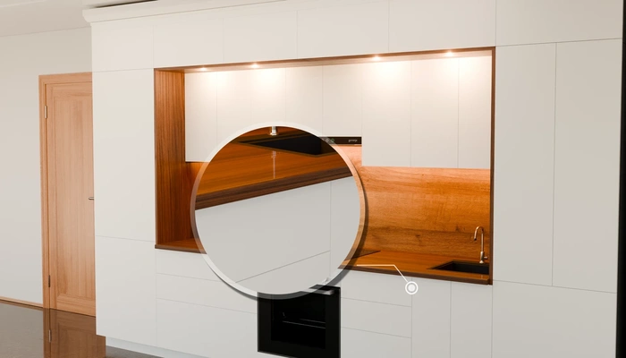 Кухня «Норви» 3,8 м в цвете белый / Soft Touch White 734: фурнитура