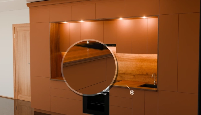 Кухня «Норви» 3,8 м в цвете карамельно-коричневый / Tobac 3092: фурнитура